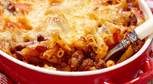 Macarrão cremoso de forno